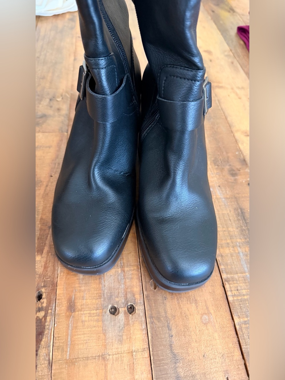 Korks Karalyn Boots Knee High Black Vegan Faux Leather Women’s 6.5 NEW - Picture 3 of 7